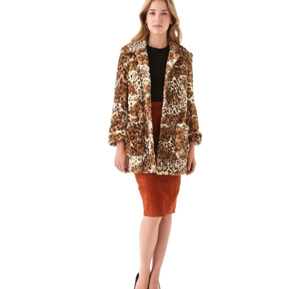 NWT $368 alice + olivia Pali Faux Fur Jacket in XS!